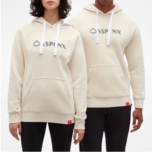 Aspenx Resort Small Beige Olsen Tri Blend Fleece Pullover Hoodie Sweatshirt NWOT